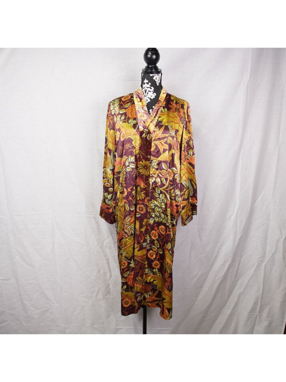 NWT Johnny Was Workshop 100% Silk Salamanca Velvet Mix Kimono W/ Pants Sz Small